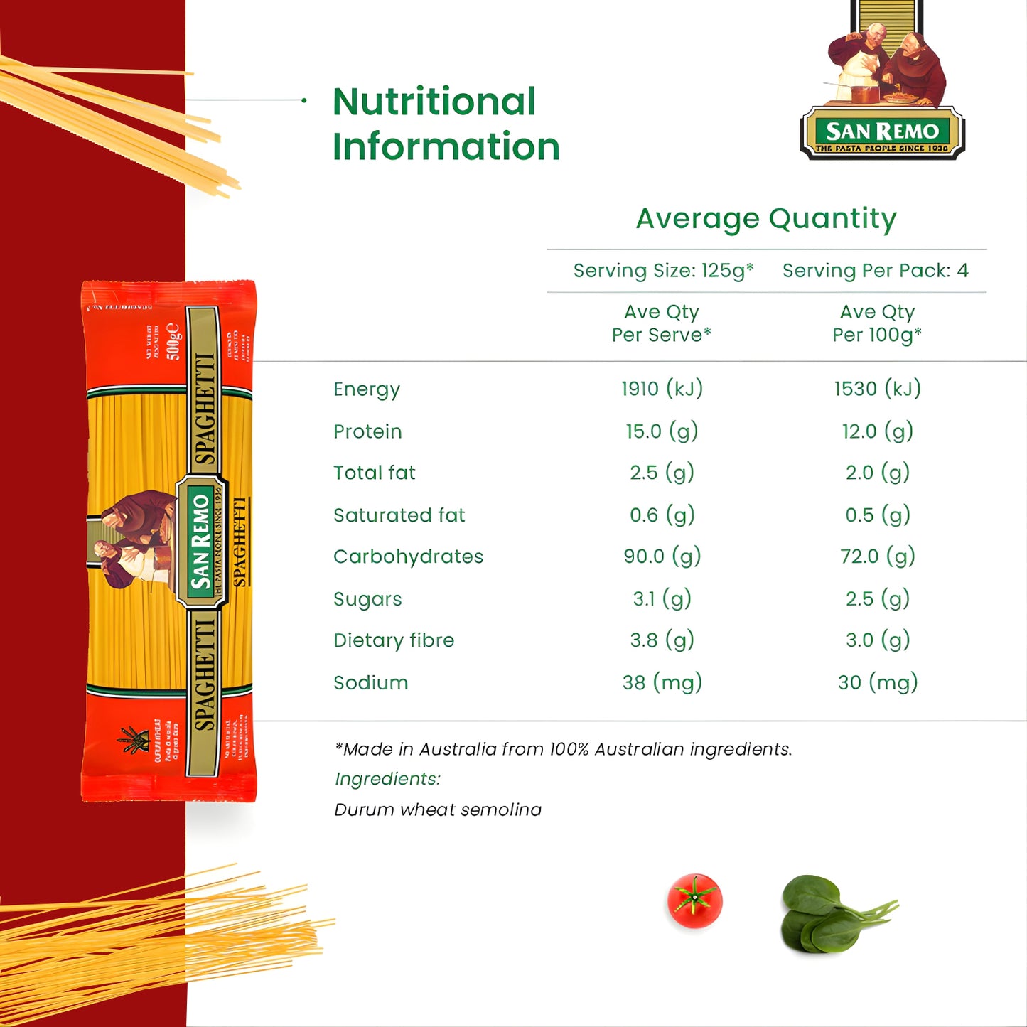 San Remo Spaghetti Pasta, 500g