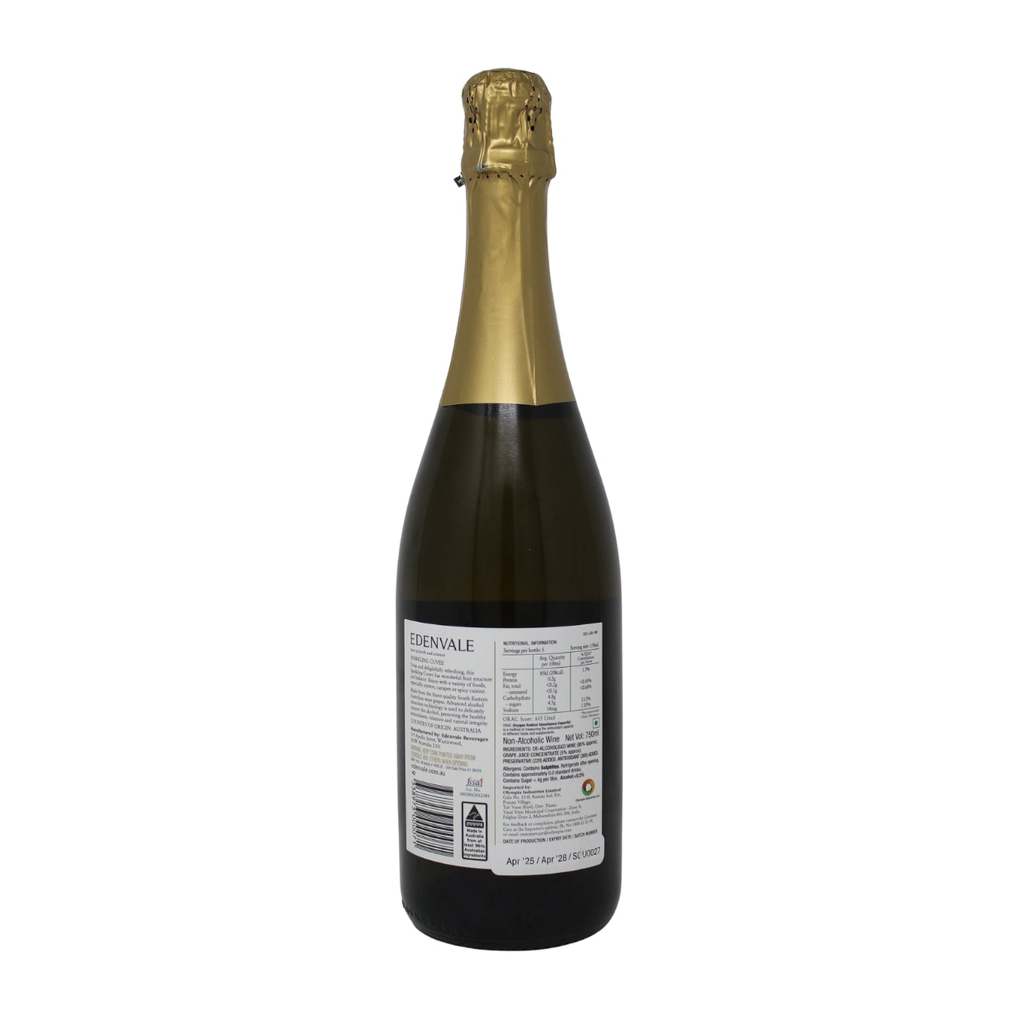 Edenvale Sparkling Cuvee 750 ml Non Alcoholic Wine